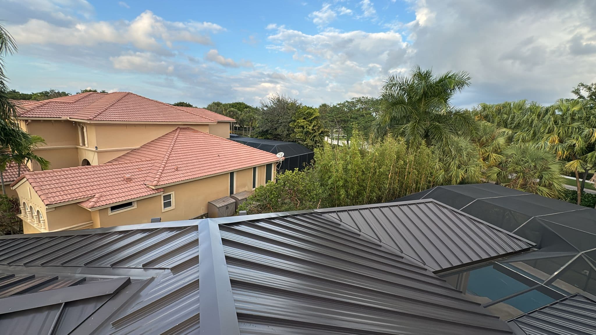 Flat Rate Roofing crew on a South Florida job site