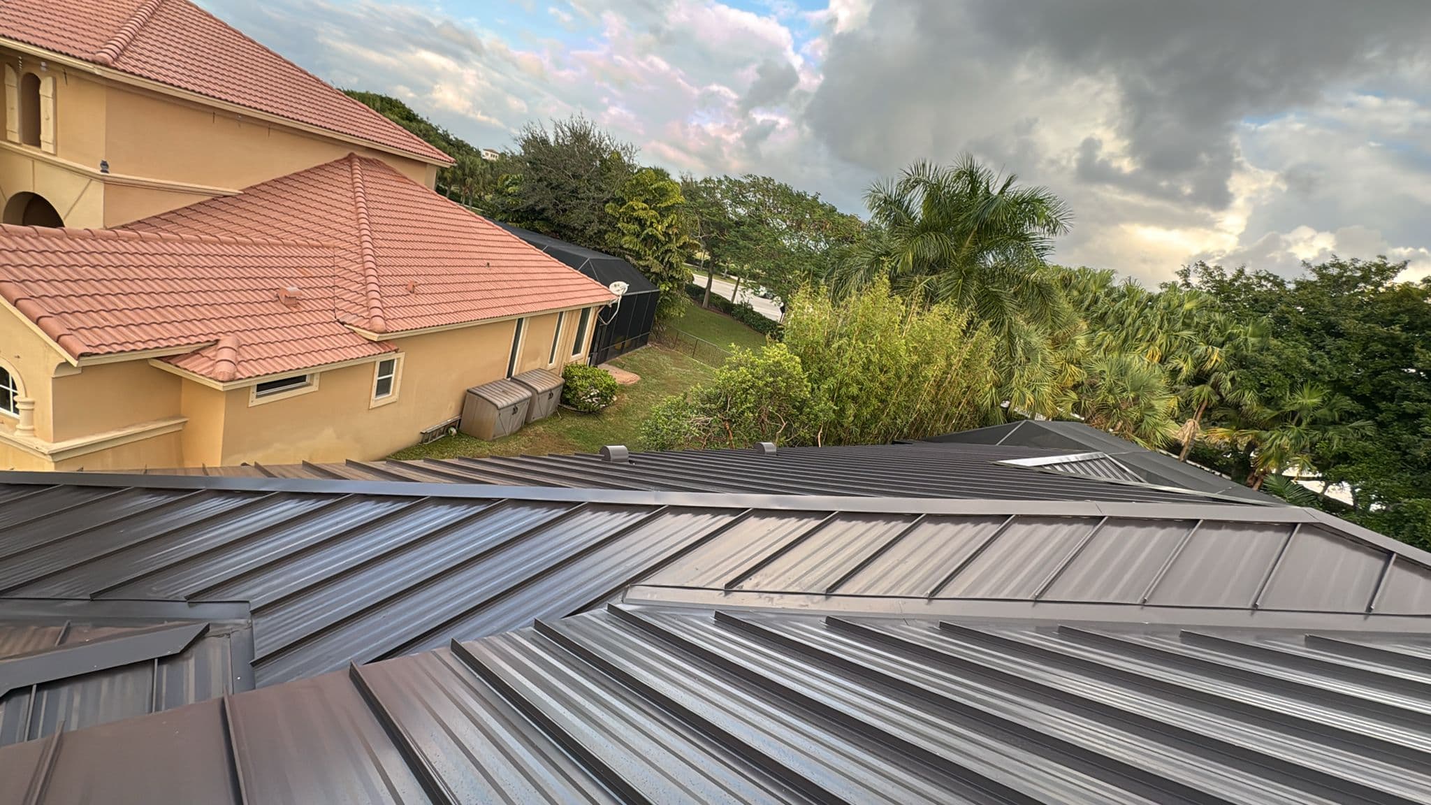 Flat Rate Roofing crew working on a roof