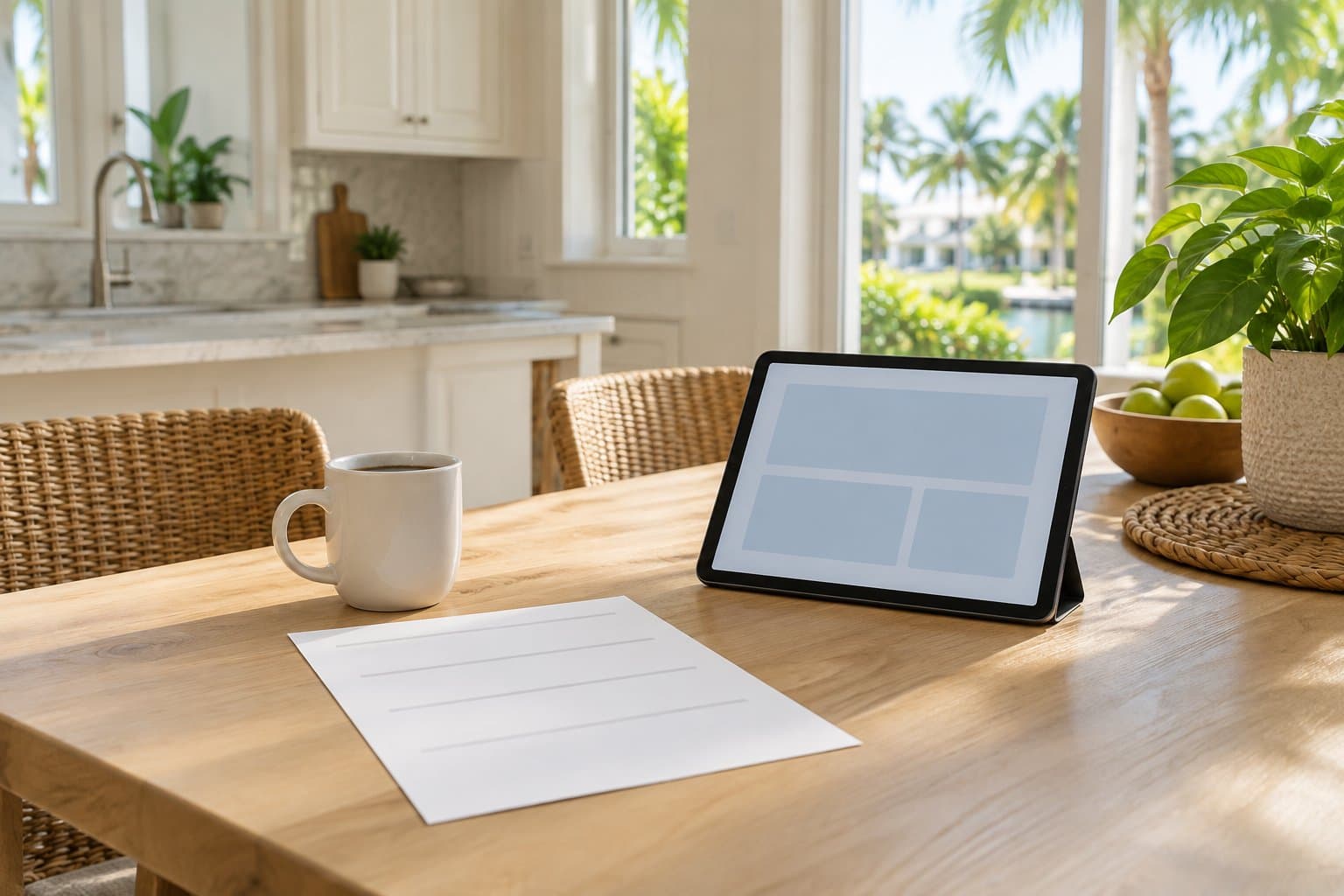 Reviewing a roofing estimate at home