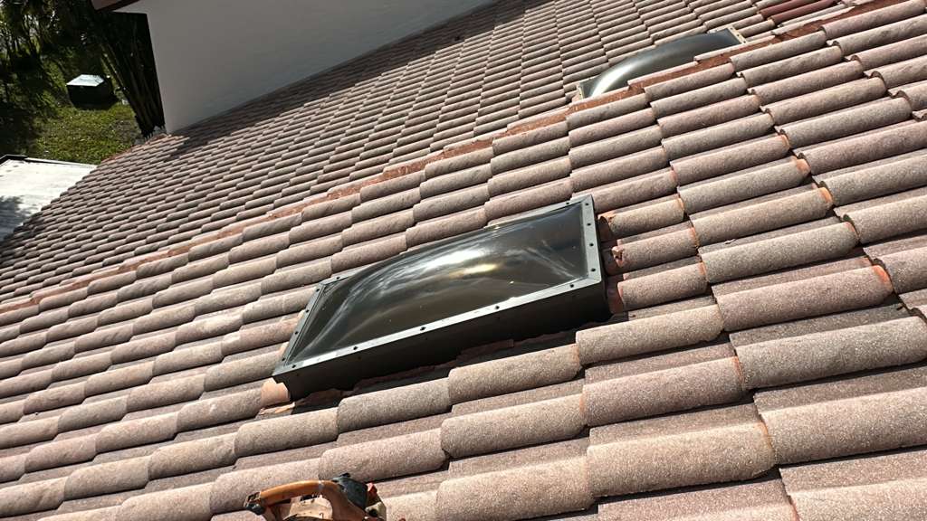 Skylight installed on a South Florida roof